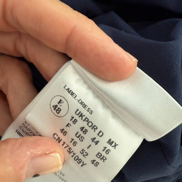 Pronovias navy sequins beaded silver shoulders gown size 16 - Picture 7 of 8